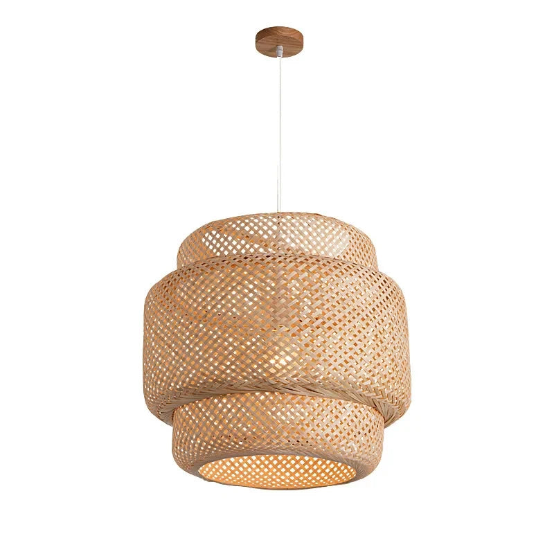 Handmade Bamboo Pendant Light – Handwoven Natural Bedroom, Dining Room & Living Spaces