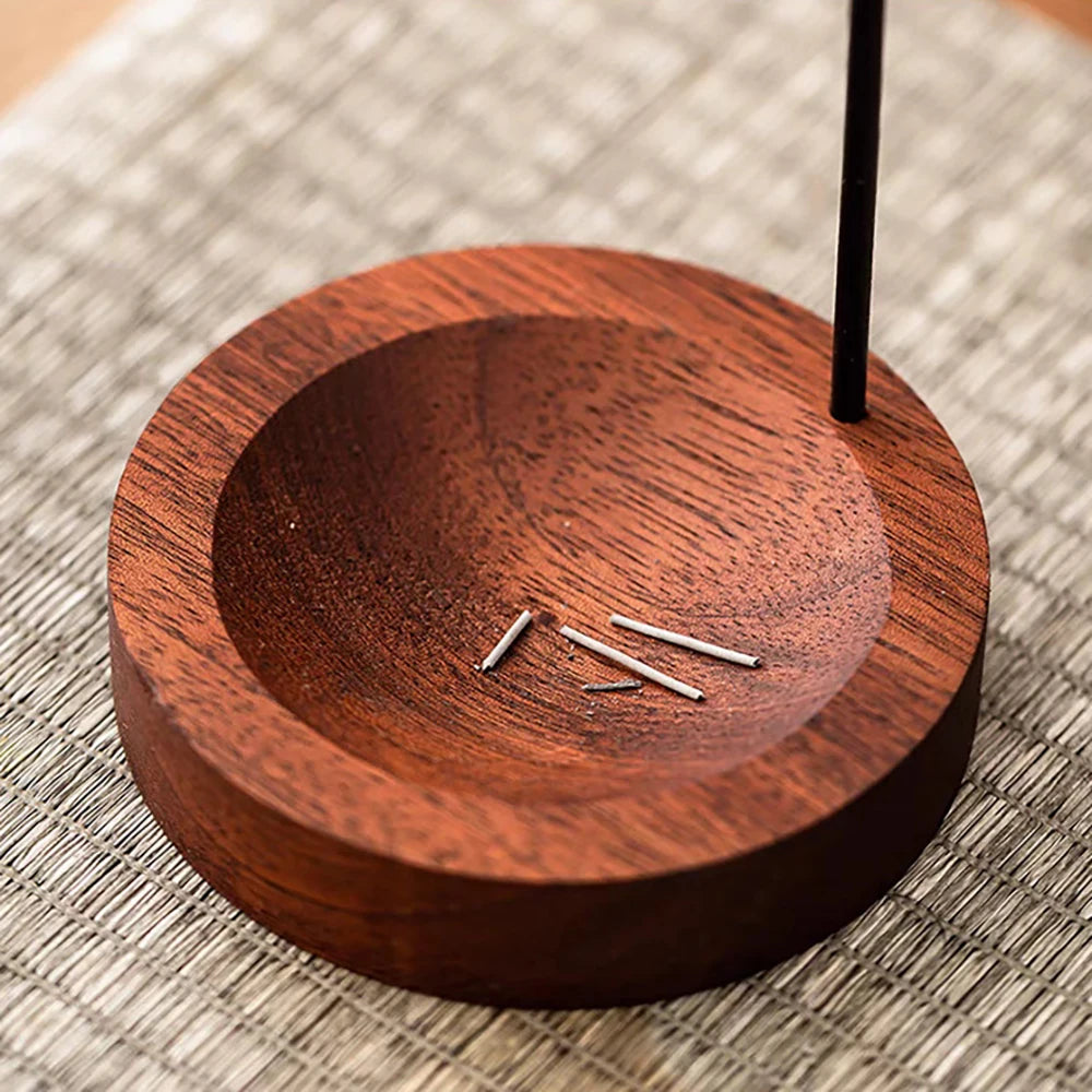 Modern Wooden Incense Holder – Minimalist Aromatherapy Base for Relaxation & Home Décor