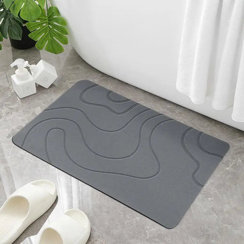 Diatomite Stone Bath Mat – Anti-Slip & Quick-Dry