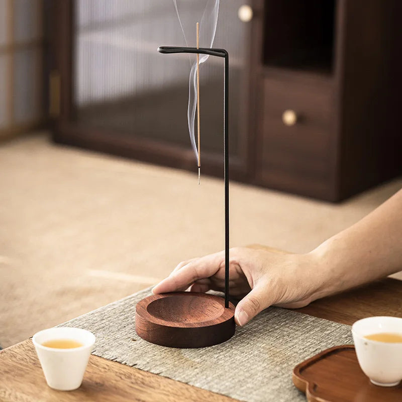 Modern Wooden Incense Holder – Minimalist Aromatherapy Base for Relaxation & Home Décor